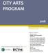 CITY ARTS PROGRAM. Table of Contents