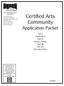 Certified Arts Community Application Packet
