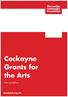Cockayne. Grants for. the Arts. ocume. Fund guidelines. londoncf.org.uk 1.
