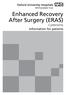 Enhanced Recovery After Surgery (ERAS) Cystectomy Information for patients