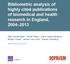 Bibliometric analysis of highly cited publications of biomedical and health research in England,