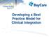 Developing a Best Practice Model for Clinical Integration