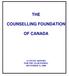 THE COUNSELLING FOUNDATION OF CANADA