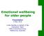 Emotional wellbeing for older people