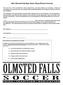 2011 Olmsted Falls Boys Soccer Player/Parent Contract