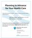 Planning in Advance for Your Health Care