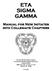 ETA SIGMA GAMMA. Manual for New Initiates into Collegiate Chapters