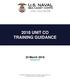 2018 UNIT CO TRAINING GUIDANCE. 23 March 2018 Version 2.0