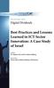 Best Practices and Lessons Learned in ICT Sector Innovation: A Case Study of Israel