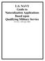 U.S. NAVY Guide to Naturalization Applications Based upon Qualifying Military Service (8 U.S.C and 1440)