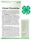 Clover Chronicles. *NEW* 4-H Dinner & Basket Auction This year, the 4-H. January 2018