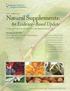 Natural Supplements: An Evidence-Based Update A CME CONFERENCE FOR HEALTH CARE PROFESSIONALS. Scripps Center for Integrative Medicine