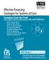 Effective Financing Strategies for Systems of Care: