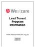 Lead Tenant Program Information