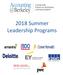 2018 Summer Leadership Programs