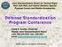Defense Standardization Program Conference