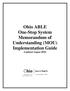 Ohio ABLE One-Stop System Memorandum of Understanding (MOU) Implementation Guide (Updated August 2010)
