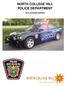 NORTH COLLEGE HILL POLICE DEPARTMENT 2013 YEAR END REPORT
