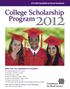 College Scholarship Program 2012