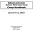 Belmont University. Camp Handbook. June 10-16, 2018