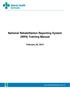 National Rehabilitation Reporting System (NRS) Training Manual