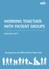 WORKING TOGETHER WITH PATIENT GROUPS