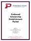 Endowed Scholarship Establishment Packet