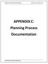 APPENDIX C: Planning Process Documentation