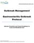 Outbreak Management. Gastroenteritis Outbreak Protocol