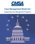 Case Management Model Act Supporting Case Management Programs