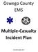 Oswego County EMS. Multiple-Casualty Incident Plan