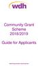 Community Grant Scheme 2018/2019