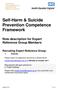 Self-Harm & Suicide Prevention Competence Framework