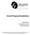Grant Proposal Guidelines