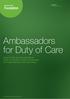 Ambassadors for Duty of Care