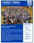 FAMILY TIMES. in this issue UMass Lowell Welcomes Class of 2018! A Monthly Newsletter from Parent Programs at UMass Lowell ISSUE 02 October 2014