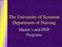 The University of Scranton Department of Nursing. Master s and DNP Programs