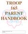 TROOP 165 PARENT HANDBOOK