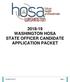 WASHINGTON HOSA STATE OFFICER CANDIDATE APPLICATION PACKET