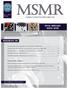 msmr MEDICAL SURVEILLANCE MONTHLY REPORT MUSCULOSKELETAL ISSUE: A publication of the Armed Forces Health Surveillance Center