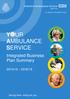 AMBULANCE SERVICE. Integrated Business Plan Summary. Summary Operating Plan 2014/ / / /16
