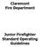 Claremont Fire Department. Junior Firefighter Standard Operating Guidelines
