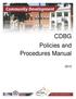 CDBG Policies and Procedures Manual