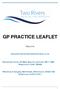GP PRACTICE LEAFLET. Welcome.  Derrydown Clinic, St Mary Bourne, Andover, SP11 6BS Telephone: