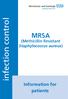 infection control MRSA Information for patients (Methicillin Resistant Staphylococcus aureus)
