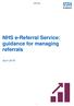 OFFICIAL. NHS e-referral Service: guidance for managing referrals