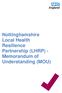 Nottinghamshire Local Health Resilience Partnership (LHRP) - Memorandum of Understanding (MOU)