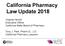 California Pharmacy Law Update 2018