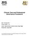Clinical, Care and Professional Governance Framework
