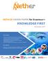 KNOWLEDGE FIRST. NETH-ER VISION PAPER for Erasmus++ November Key principles